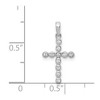 Black Bow Jewelry 14k Yellow or White Gold 1/10 Ctw Diamond Small Cross Pendant, 10x20mm - 4 of 4