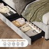 Mshliw Modern Upholstered Platform Storage Bed with 4 Drawers & LED Lighting – No Box Spring Needed - 2 of 4
