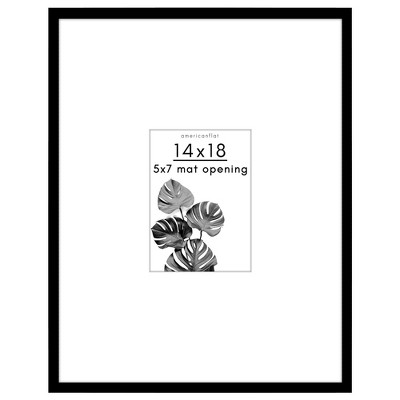 Black 14x18 Picture Frame with Oversized Mat
