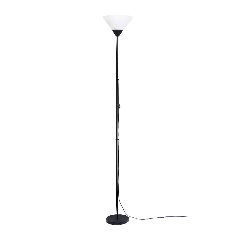 1-Light Stick Torchiere Floor Lamp - Simple Designs, 1 of 7
