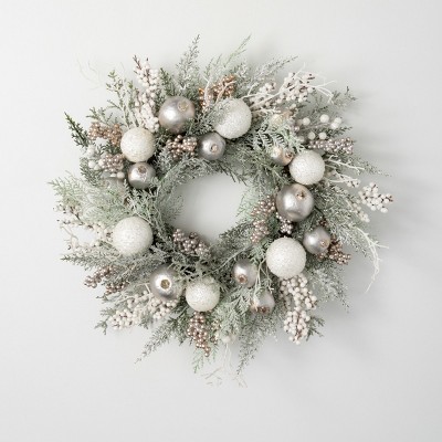 Sullivans Artificial Winter Pine Stem Multicolor 16.5H - White