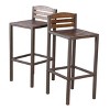 TOAOTBNBOB Modern Barstool Set of 2, Industrial Bar Stools for Outdoor, Comfortable Bar Chair with H-frame Legs, Dark Brown - 2 of 4