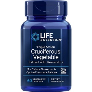 Triple Action Cruciferous Vegetable Extract with Resveratrol by Life Extension  -  60 VegCap - 1 of 2