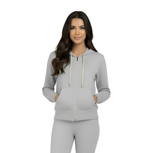Spruce Fashion Women's Leisure Fleece Zip-up Hoodie - 1 of 4
