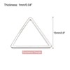 Unique Bargains Triangle Hollow Open Bezel Linking Ring for Jewelry Making 50 Pcs - 2 of 4