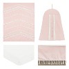 Sweet Jojo Designs Girl Baby Crib Bedding Set - Boho Fringe Blush Pink and Ivory 4pc - 2 of 4