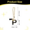 Unique Bargains Resin Lightweight Decorative Tassel Keychain Handle Charm Black with Gold Foil 1 Pc - 2 of 4
