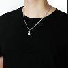 Initial A-Z Letter Soccer Necklace for Men - Charm Pendant with Stainless Steel Silver Chain 22inch - Personalized Gift - 4 of 4