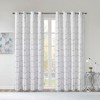 Gracie Mills Isabelle Metallic Geometric Total Blackout Grommet Top Curtain Panel - 2 of 4