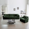 APRILSOUL 3 Pieces Modern Style Sofa Set, 1+1+3 Seats, Loveseat, 3-Seat Sofa, Chenille Fabric - 2 of 4