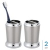 iDesign Stainless Steel Toothbrush Holder - Set of 2 - Brushed/Chrome - 2 of 4