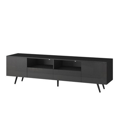 NicBex TV Stands for 75 inch TV,LED Light Entertainment Center with 2 Cabinets and 2 Drawers,TV Console for Living Room, Bedroom, Home