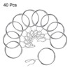 Unique Bargains Metal Drapery Eyelet Sliding Shower Curtain Hook Rings 40 Pcs - 3 of 4