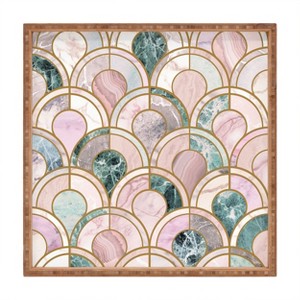 Emanuela Carratoni Rose Gold Marble Inlays Square Bamboo Tray - Deny Designs - 1 of 4