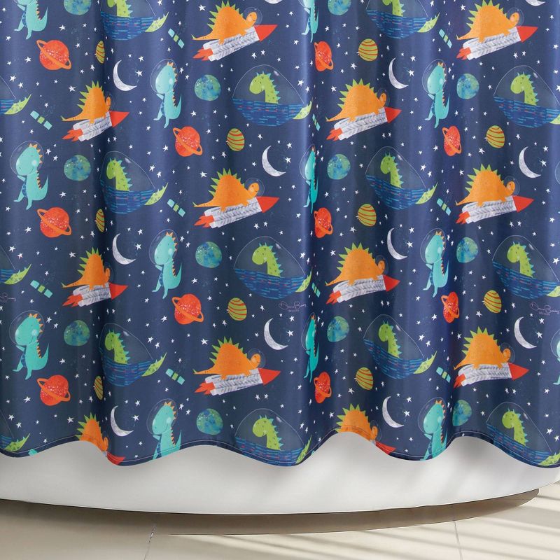 Space O Saurous Kids&#39; Shower Curtain - Allure Home Creations, 4 of 9