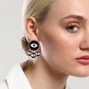 SOHI Women's Onyx Black The Malocchio Drop Earrings - 3 of 4