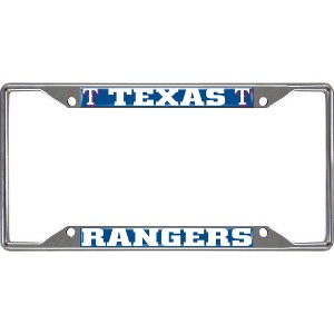 MLB Texas Rangers Stainless Steel License Plate Frame - 1 of 3
