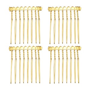 Unique Bargains No Slip Hair Side Combs Accessories Metal For All Age 4 Pcs - 1 of 4