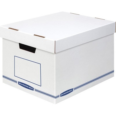 Bankers Box Organizer Storage Boxes X-Large White/Blue 12/Carton 4662401