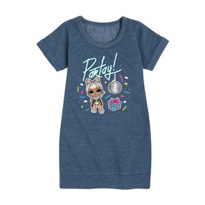 - LOL Surprise! - Partay with Kitty Queen Graphic Short Sleeve Fleece Dress - 1 of 3