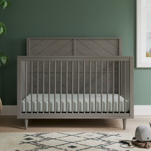Child Craft Surrey Hill 4-in-1 Convertible Crib, Converts to Day Bed, Toddler Bed, Full Size Bed, 3 Mattress Positions, Baby Safe Finish (Lunar Gray) - 1 of 4