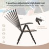Tangkula 4PCS Patio Folding Dining Chair w/ 7-Level Adjustable High Backrest for Garden - 2 of 4