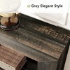 Lirago 47" Farmhouse Console Table Rustic Wood Entryway Sofa Table with Storage Multifunctional Hallway Accent Table Dark Gray - 4 of 4