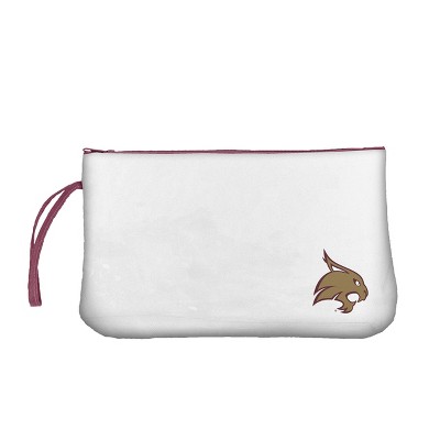 NCAA Texas State Bobcats Clear Zip Closure Wristlet