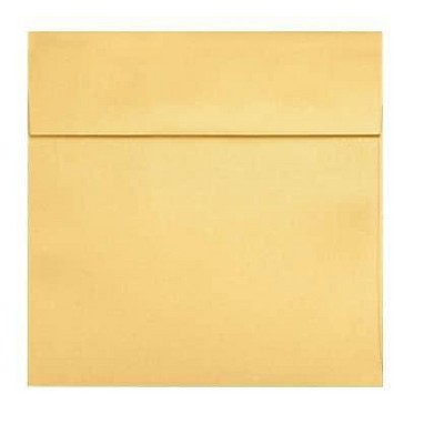 LUX 8" x 8" Square Envelopes Gold Metallic 50 Envelopes 8565-07-50