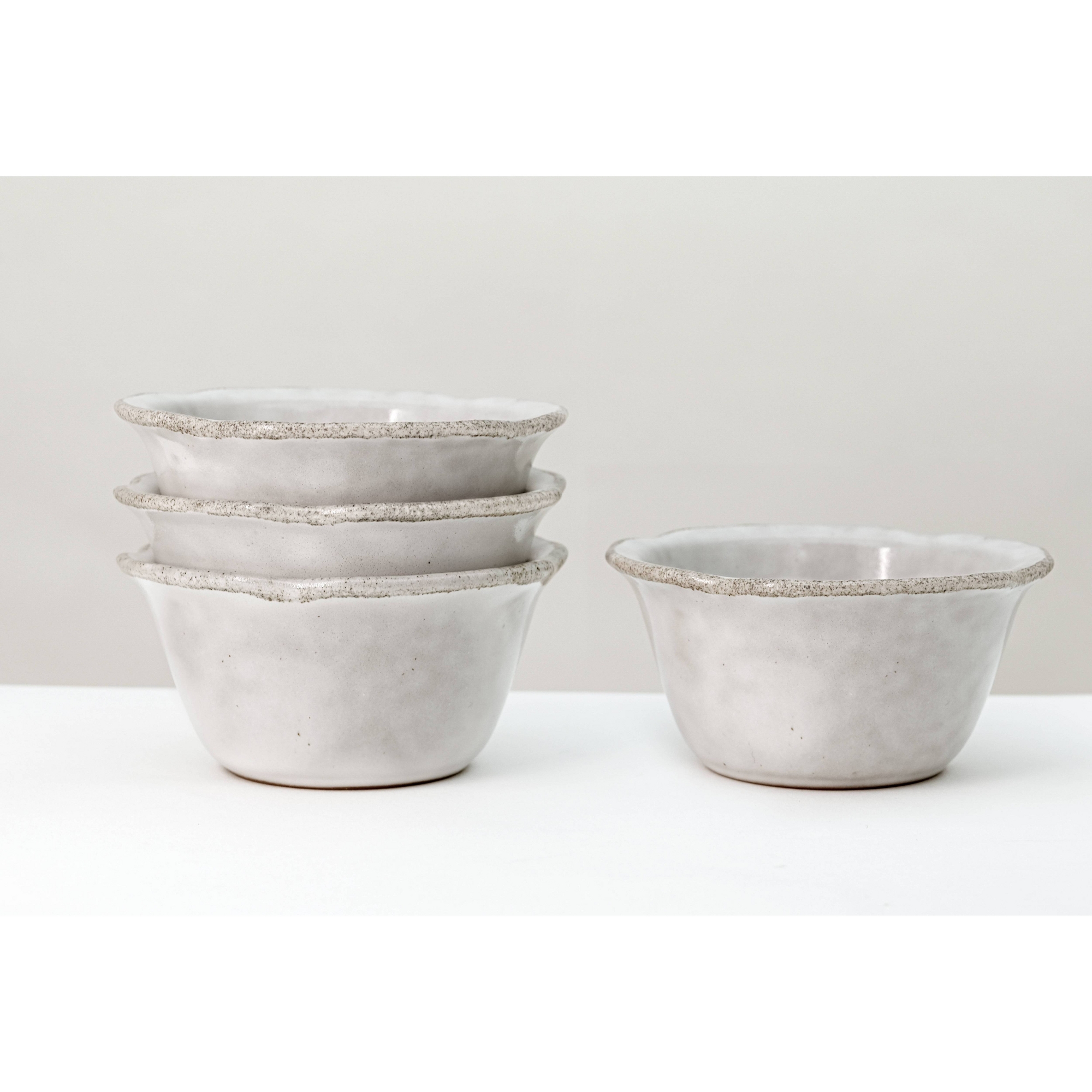 Set of 4 Carved Edge Mini Bowls Cream - Hearth & Hand™ with Magnolia