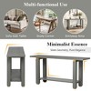 Lyngins Modern Minimalist Console Table with Solid Pine Legs, Entryway Table with Bottom Storage Shelf, Solid Wood Sofa Table with Metal Accents - 4 of 4