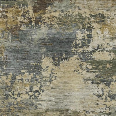 HomeRoots 5' X 8' Gray Beige And Khaki Abstract Washable Indoor Outdoor Area Rug
