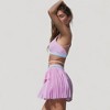 Anna-Kaci Active Women's Athletic Pleated Mini Skirt with Double Layer Mesh Design and Contrast Waistband - 3 of 4