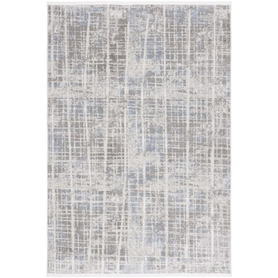 Mila MIL230 Power Loomed Indoor Area Rug - Grey/Light Blue - 4'x6'- Safavieh