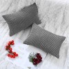 PiccoCasa Home Soft Corduroy Corn Striped Pillow Cases Covers with Zipper 2 Pcs - image 3 of 4