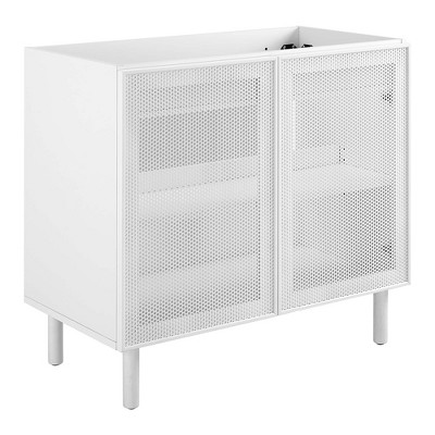 Modway Calla 36 in Perforated Metal Bathroom Vanity Cabinet (Sink Basin Not Included)