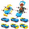 PICASSO-TILES LED Racing Cars with Toy Drill for Kids, Construction STEM Educational Race Car Toy - 3 of 4