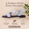 CUSHIONAIRE Lisbon Strappy Flat Sandals for Women 2025 with Adjustable Ankle Strap and Stylish Bold Buckle Accent Dressy Sandals - 4 of 4