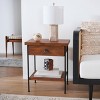 Eris 1 Drawer 1 Shelf Accent Table - Brown/Black - Safavieh - image 2 of 4