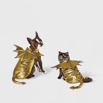Gold Metallic Dragon Dog and Cat Costume - Hyde & EEK! Boutique™