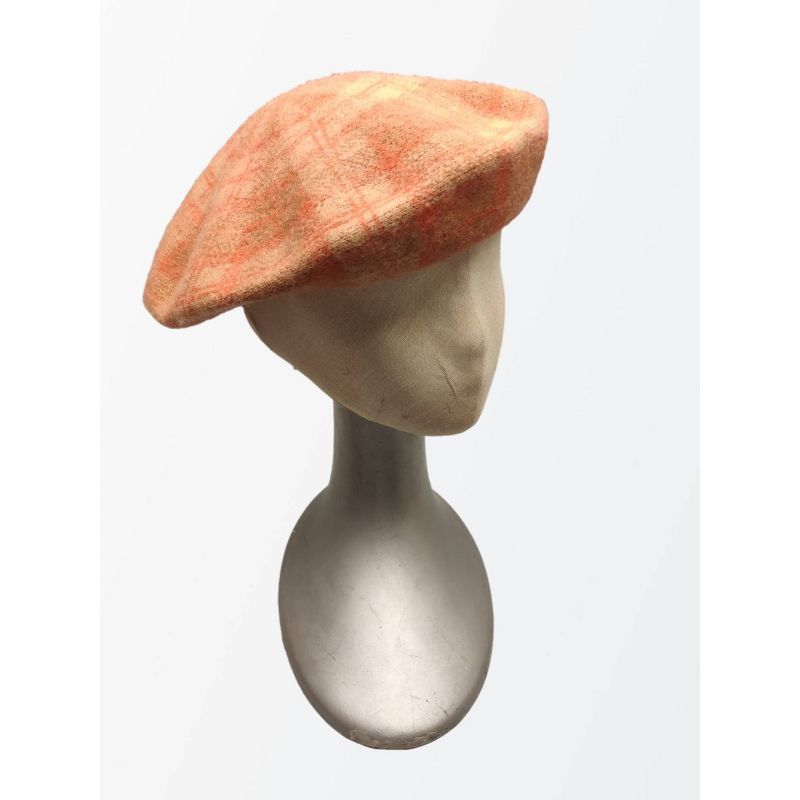 Plaid Felt Beret Hat - A New Day&#8482; Brown Plaid, 3 of 5