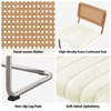 Bekrvio Bar Stools Set of 2/3/4, 26”/30" Barstool with Rattan Back, Velvet-Upholstered & Chrome Frame,Mid Century Modern Kitchen Stool for Island - 4 of 4
