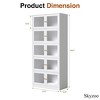Skyzoo Display Cabinet with  RGB LED Lights & Tempered Glass Doors, 5-Tier Curio Cabinet with Storage for Collectibles - 2 of 4