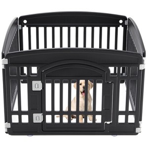 Musment Dog Playpen Safe & Secure Indoor/Outdoor Pet Fence | Folding & Portable | Ideal for Small to Medium Dogs | Easy to Clean - 1 of 4