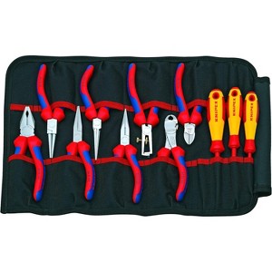 KNIPEX Chrome Plated Pliers Cutters Screwdrivers 00 19 41 11-Piece Tool Roll Bag Set : KNIPEX - 1 of 4