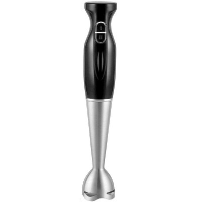 Alpine Cuisine AI-HB102S 300 Watt Stainless Steel Electric Dual Power Control Immersion Handheld Blender Stick with Detachable Blade, Black