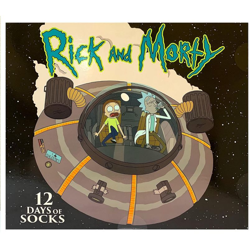 Hypnotic Socks Rick and Morty Mens 12 Days of Socks in Advent Gift Box, 3 of 4