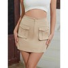 Cargo Skirts for Women Summer Casual High Waist Mini Skirt with Pocket - 4 of 4