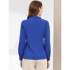 INSPIRE CHIC Women's Long Sleeve Pleated Tie Neck Office Blouses - 3 of 4