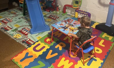 PAW Patrol Kids Erasable Activity Table Includes 2 Chairs with Safety Lock,  Non-Skid Rubber Feet & Padded Seats (Green/Yellow) 